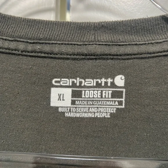 Carhartt Men's Loose Fit Pocket T-Shirt - Dark Gray - Picture 2 of 3